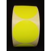 F3733 rol @ 1.500 etiketten permanent rond 62 fluor geel blanco F3733 rol @ 1.500 etiketten permanent rond 62 fluor geel blanco